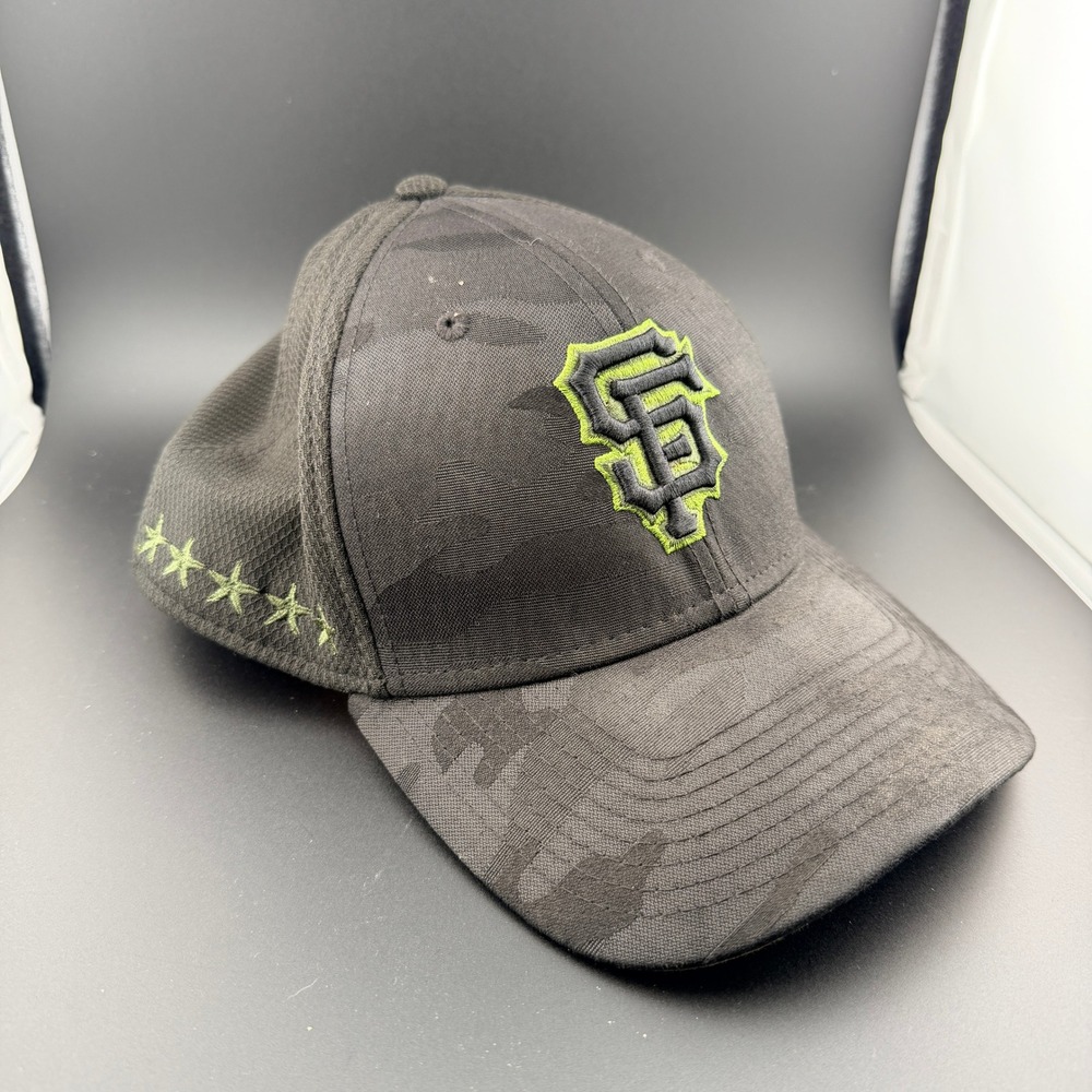 San Francisco Giants New Era Stars Stripes Flex Fit Hat 39thirty Adult M/L Camo‎